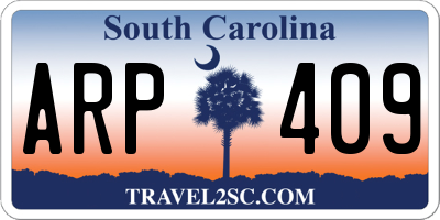 SC license plate ARP409