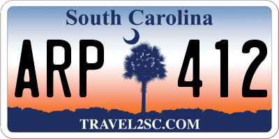 SC license plate ARP412