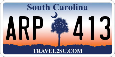 SC license plate ARP413