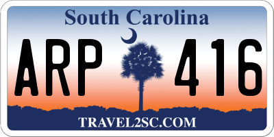 SC license plate ARP416