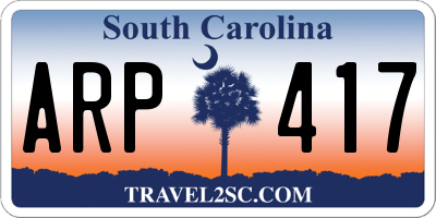 SC license plate ARP417