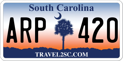 SC license plate ARP420