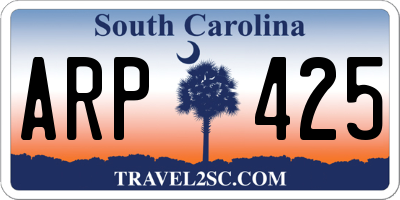 SC license plate ARP425
