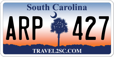SC license plate ARP427