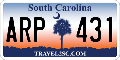 SC license plate ARP431