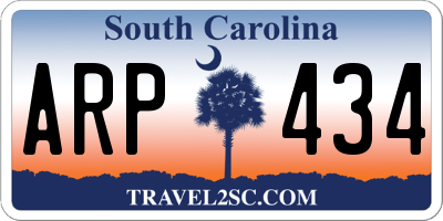 SC license plate ARP434