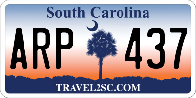 SC license plate ARP437