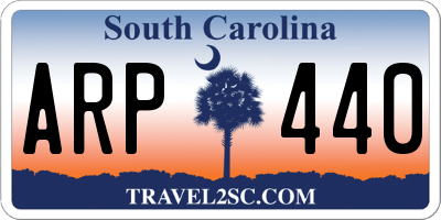 SC license plate ARP440