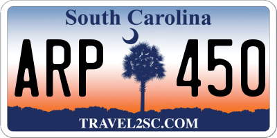 SC license plate ARP450