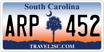 SC license plate ARP452
