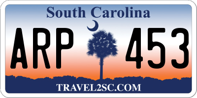 SC license plate ARP453