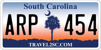 SC license plate ARP454