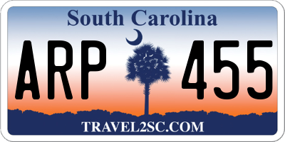SC license plate ARP455