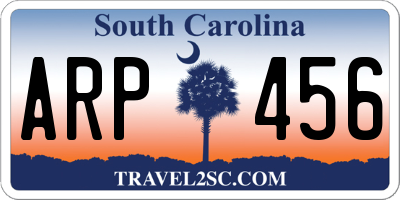 SC license plate ARP456