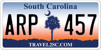 SC license plate ARP457