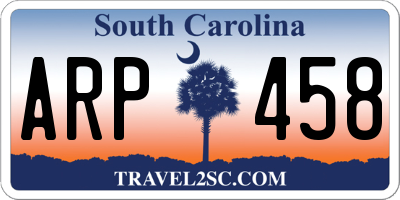 SC license plate ARP458