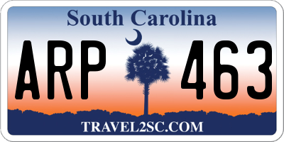 SC license plate ARP463
