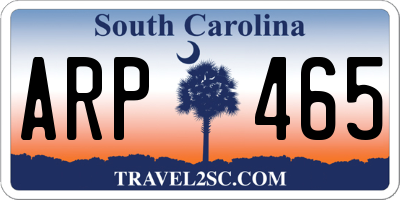 SC license plate ARP465