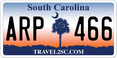 SC license plate ARP466