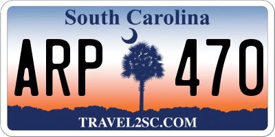 SC license plate ARP470