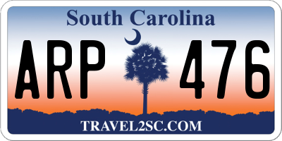 SC license plate ARP476