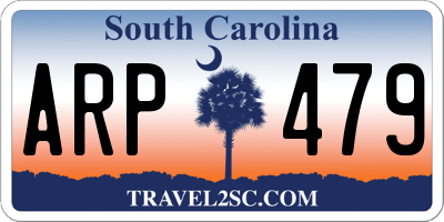 SC license plate ARP479