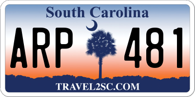 SC license plate ARP481
