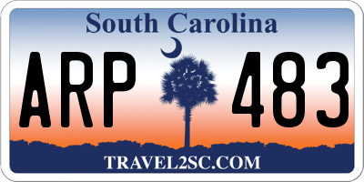 SC license plate ARP483