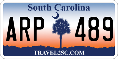 SC license plate ARP489