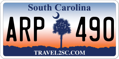 SC license plate ARP490