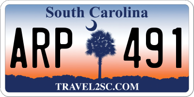 SC license plate ARP491