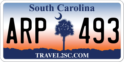 SC license plate ARP493