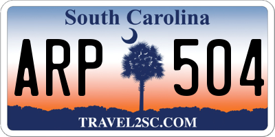 SC license plate ARP504