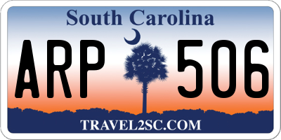 SC license plate ARP506