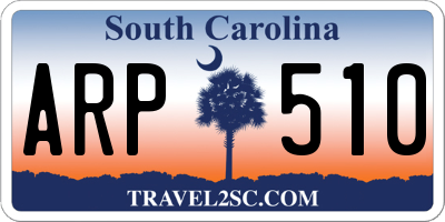 SC license plate ARP510