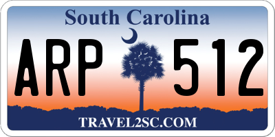 SC license plate ARP512
