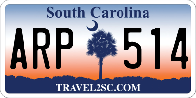 SC license plate ARP514