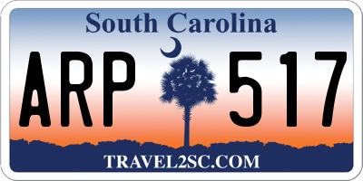 SC license plate ARP517