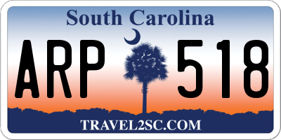 SC license plate ARP518