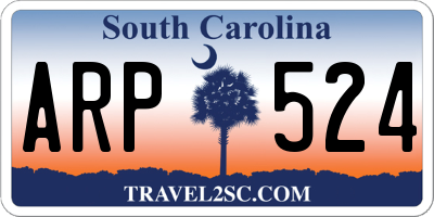 SC license plate ARP524