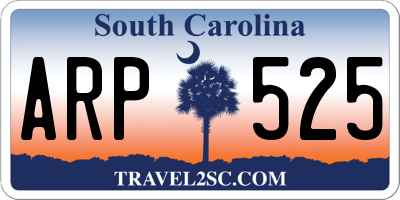 SC license plate ARP525