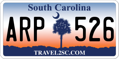 SC license plate ARP526