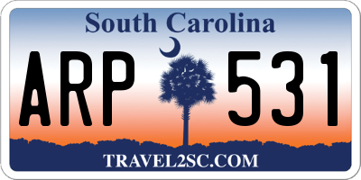 SC license plate ARP531