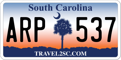SC license plate ARP537