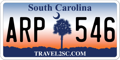 SC license plate ARP546