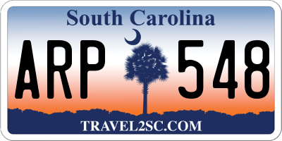 SC license plate ARP548