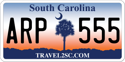 SC license plate ARP555