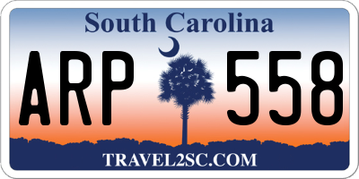 SC license plate ARP558