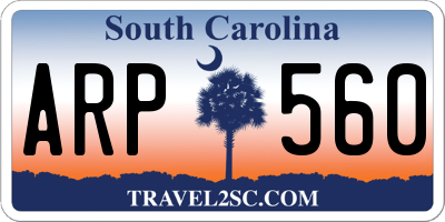 SC license plate ARP560