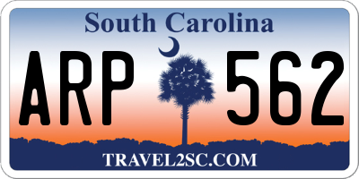 SC license plate ARP562